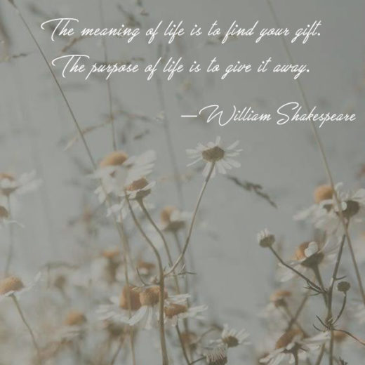 The meaning of life is to find your gift. The purpose of life is to give it away